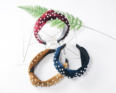 Diadema de Terciopelo Perla con Nudo Decorativo - Image 13