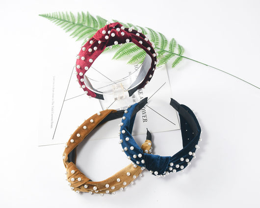 Diadema de Terciopelo Perla con Nudo Decorativo - Image 13