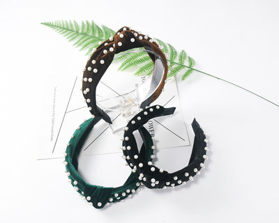 Diadema de Terciopelo Perla con Nudo Decorativo - Image 14