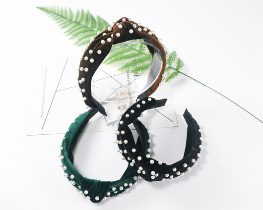 Diadema de Terciopelo Perla con Nudo Decorativo - Image 15