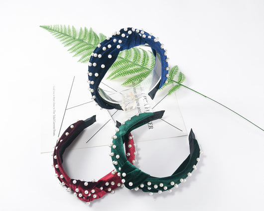 Diadema de Terciopelo Perla con Nudo Decorativo - Image 16