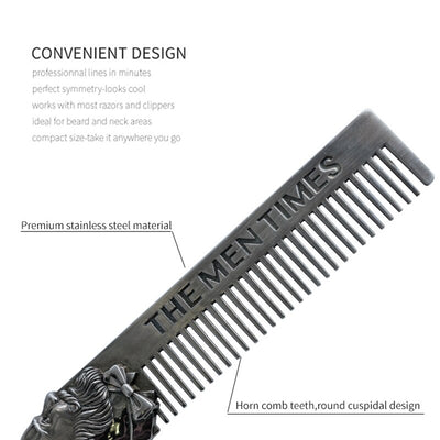 Peine de dientes anchos chapado en bronce - Image 17