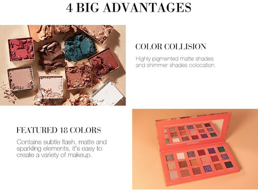 Paleta de Sombras Mate 18 Colores Portátil - Tonos Leche y Té - Image 8
