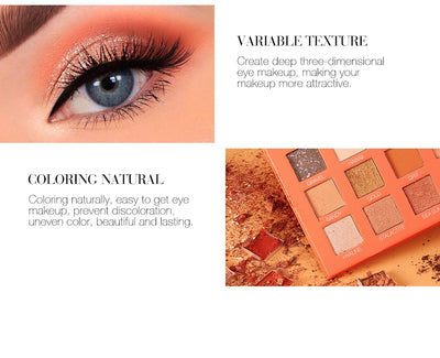 Paleta de Sombras Mate 18 Colores Portátil - Tonos Leche y Té - Image 9