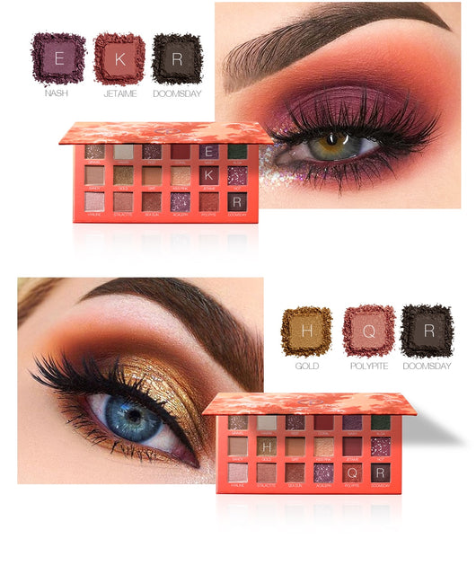 Paleta de Sombras Mate 18 Colores Portátil - Tonos Leche y Té - Image 12