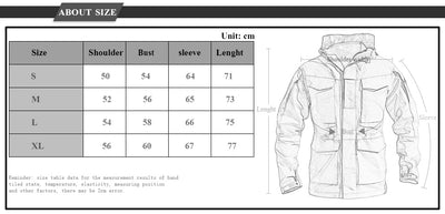 Chaqueta Táctica M65 Estilo Militar Casual Impermeable - Image 11