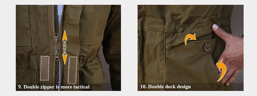 Chaqueta Táctica M65 Estilo Militar Casual Impermeable - Image 17