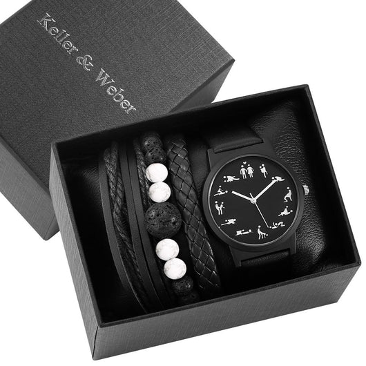 Conjunto de Regalo Reloj de Moda para Hombre con Pulsera Cuarzo - Image 6