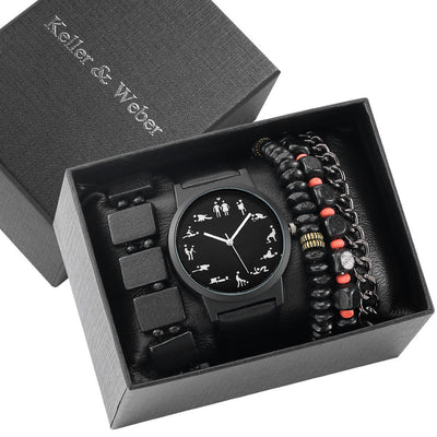Conjunto de Regalo Reloj de Moda para Hombre con Pulsera Cuarzo - Image 8