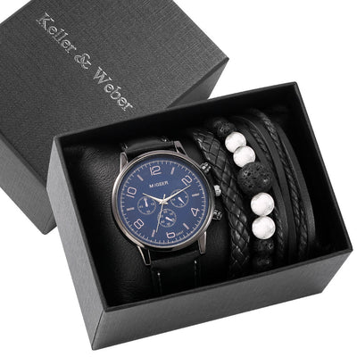 Conjunto de Regalo Reloj de Moda para Hombre con Pulsera Cuarzo - Image 9