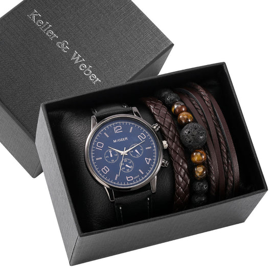 Conjunto de Regalo Reloj de Moda para Hombre con Pulsera Cuarzo - Image 10