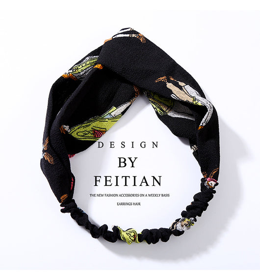 Diadema de Chifón Floral con Nudo Cruzado - Image 21