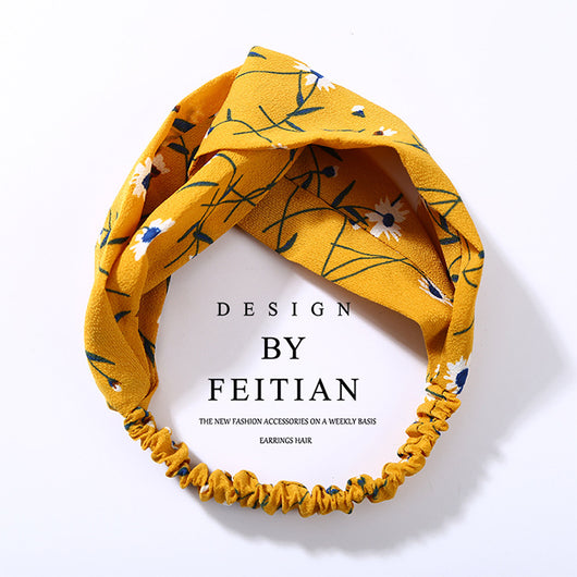 Diadema de Chifón Floral con Nudo Cruzado - Image 22
