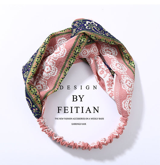 Diadema de Chifón Floral con Nudo Cruzado - Image 24