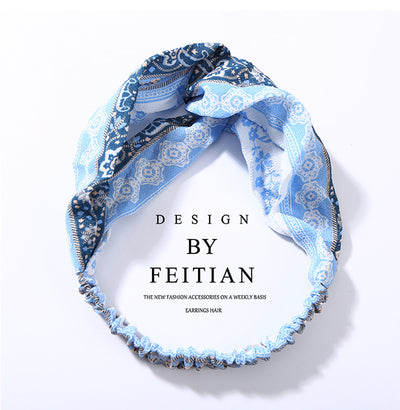 Diadema de Chifón Floral con Nudo Cruzado - Image 29