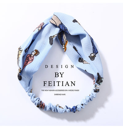 Diadema de Chifón Floral con Nudo Cruzado - Image 32