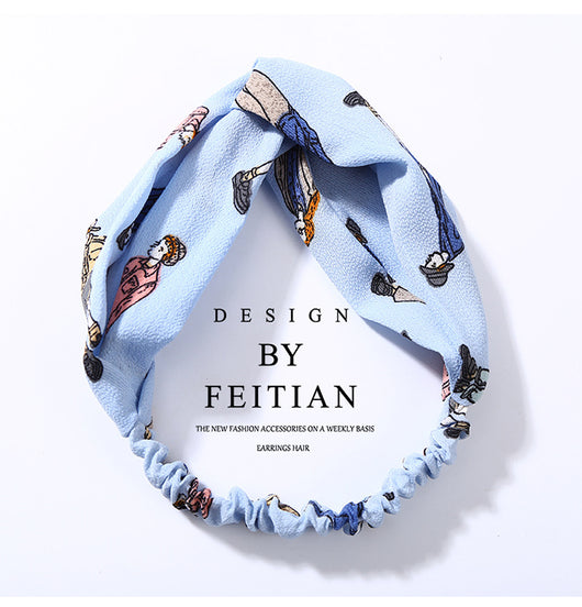 Diadema de Chifón Floral con Nudo Cruzado - Image 32