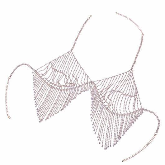 Bikini con Cadena de Cristales y Flecos - Image 12