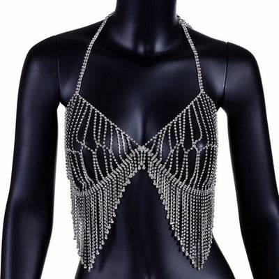 Bikini con Cadena de Cristales y Flecos - Image 14