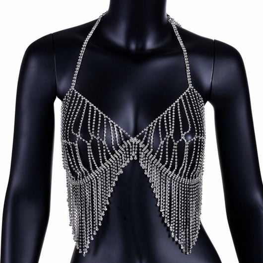 Bikini con Cadena de Cristales y Flecos - Image 14