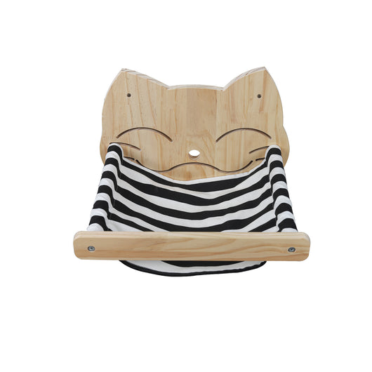 Centro de Juegos Felino Multinivelado de Madera de Pino con Hamaca y Cápsula - Image 9