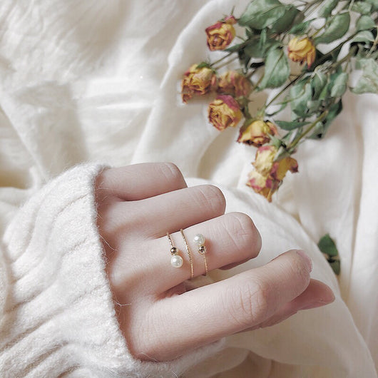 Anillo de Perla de Agua Dulce en Oro 14K Hada Delicada - Image 22