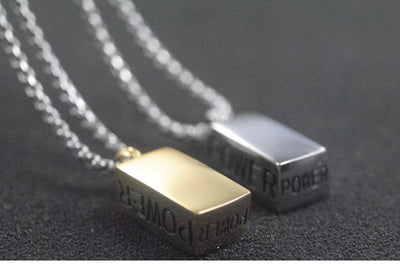 Collar Largo Titanio Acero Inoxidable Colgante Cuadrado Diseño Japonés Coreano Hombre - Image 11