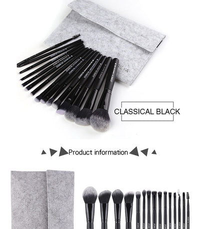 Set Profesional de 15 Brochas de Maquillaje ZOREYA - Image 10