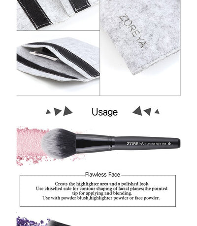 Set Profesional de 15 Brochas de Maquillaje ZOREYA - Image 13