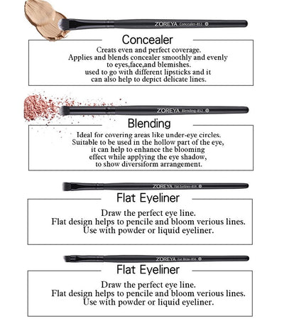 Set Profesional de 15 Brochas de Maquillaje ZOREYA - Image 16