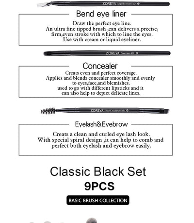 Set Profesional de 15 Brochas de Maquillaje ZOREYA - Image 17