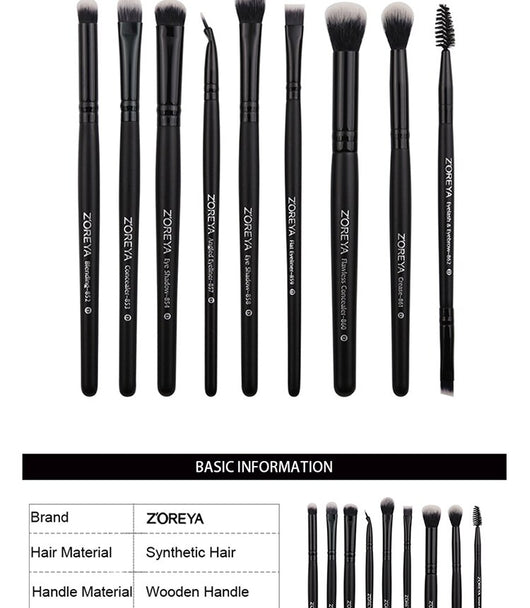 Set Profesional de 15 Brochas de Maquillaje ZOREYA - Image 18