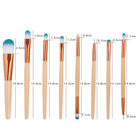 Set de 15 Brochas de Maquillaje Champagne Premium - Image 10