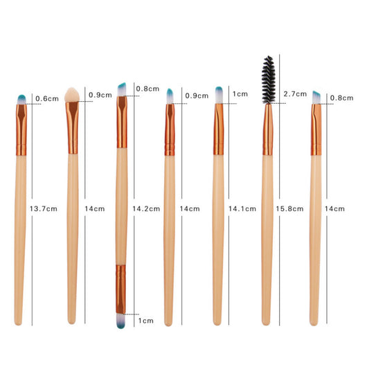 Set de 15 Brochas de Maquillaje Champagne Premium - Image 11