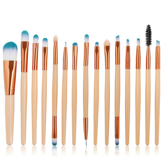Set de 15 Brochas de Maquillaje Champagne Premium - Image 14