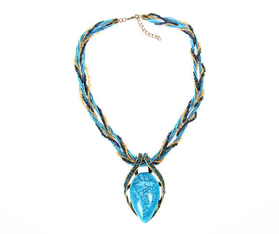 Collar de Ópalo Bohemio Vintage con Cristales - Image 8
