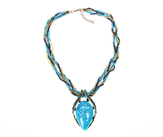 Collar de Ópalo Bohemio Vintage con Cristales - Image 8