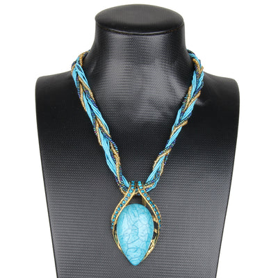 Collar de Ópalo Bohemio Vintage con Cristales - Image 10