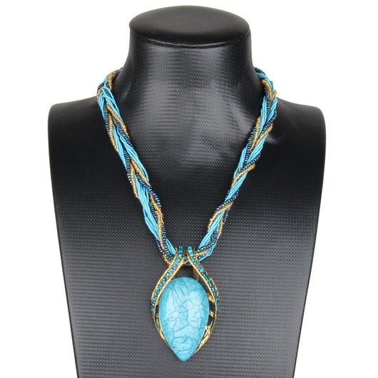 Collar de Ópalo Bohemio Vintage con Cristales - Image 10