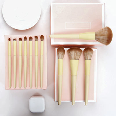 Set de 11 Brochas de Maquillaje Amarillo Profesional - Image 5