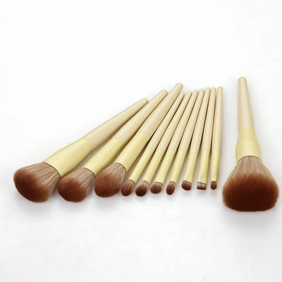 Set de 11 Brochas de Maquillaje Amarillo Profesional - Image 6