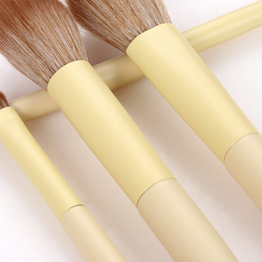 Set de 11 Brochas de Maquillaje Amarillo Profesional - Image 10
