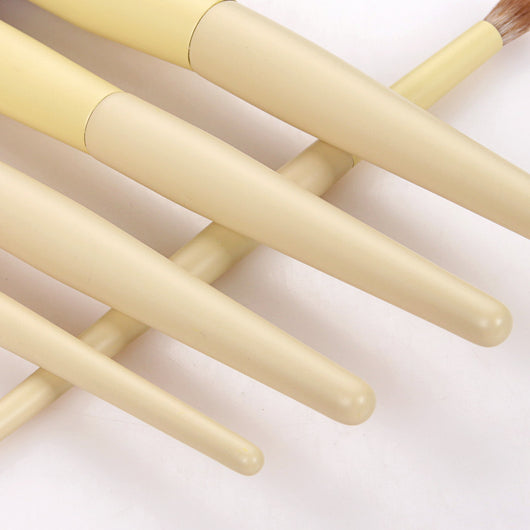 Set de 11 Brochas de Maquillaje Amarillo Profesional - Image 11