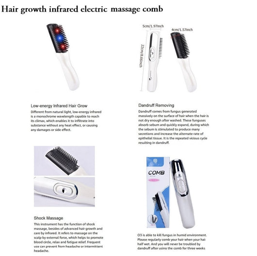 Peine Masajeador Eléctrico Vibrador para Cuero Cabelludo Saludable - Image 6
