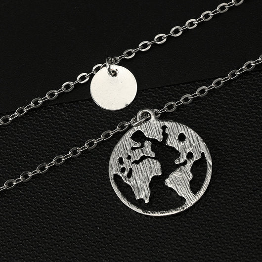 Collar Colgante Mapamundi para Mujeres - Image 16