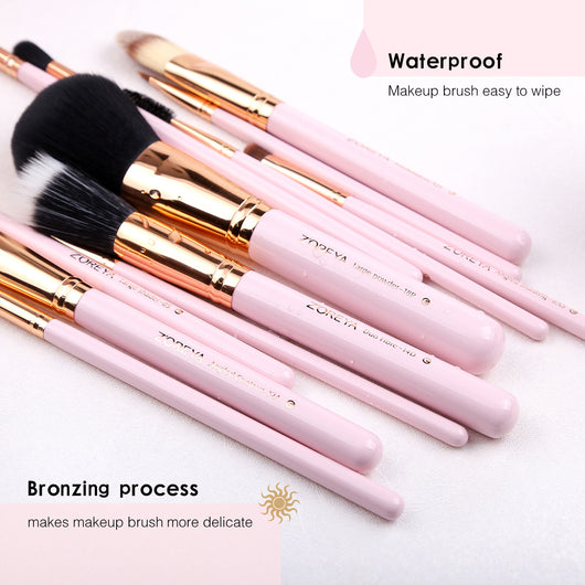 Set de Brochas de Maquillaje con Fibra Sintética de Colores - Image 10