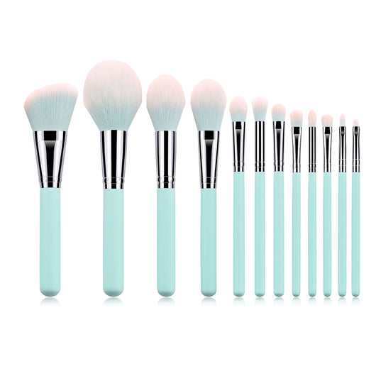 Set de 12 Brochas de Maquillaje Azul Claro - Image 10