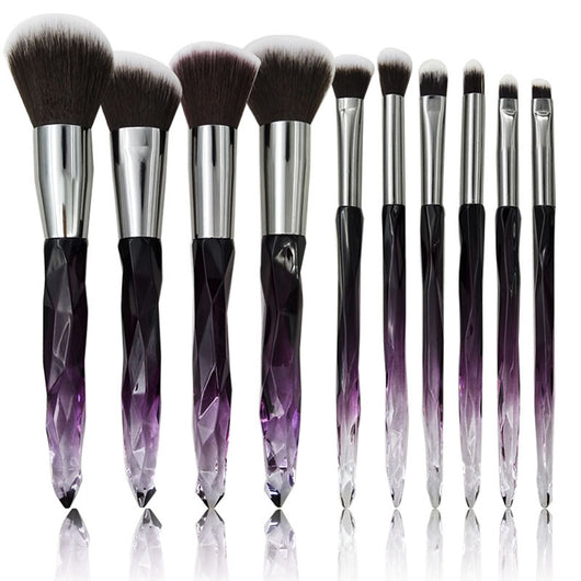 Set de Brochas de Maquillaje con Mango de Cristal Diamantado - Image 15