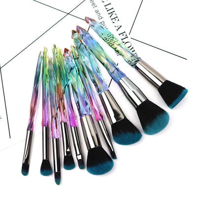 Set de Brochas de Maquillaje con Mango de Cristal Diamantado - Image 16