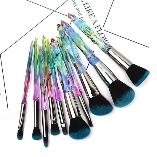 Set de Brochas de Maquillaje con Mango de Cristal Diamantado - Image 16